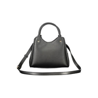 Black Polyurethane Women Handbag
