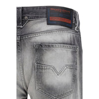 Gray Cotton Bootcut Jeans
