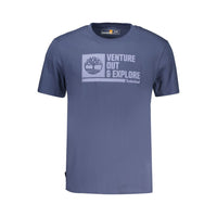 Blue Cotton Men's T-Shirt