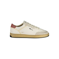 White Polyurethane Men Sneaker