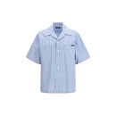 Blue Cotton Shortsleeve Shirt