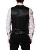 Black Wool Single Breasted Waistcoat Vest