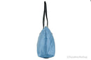 Versace Portuna Medusa Medium Cornflower Blue Nylon Leather Tote Bag Purse