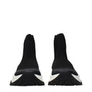 Black Fabric Ankle Boots