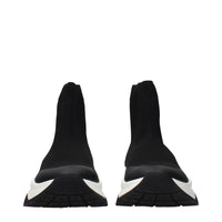 Black Fabric Ankle Boots