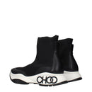 Black Fabric Ankle Boots