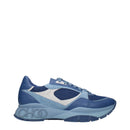 Blue Fabric Sneakers