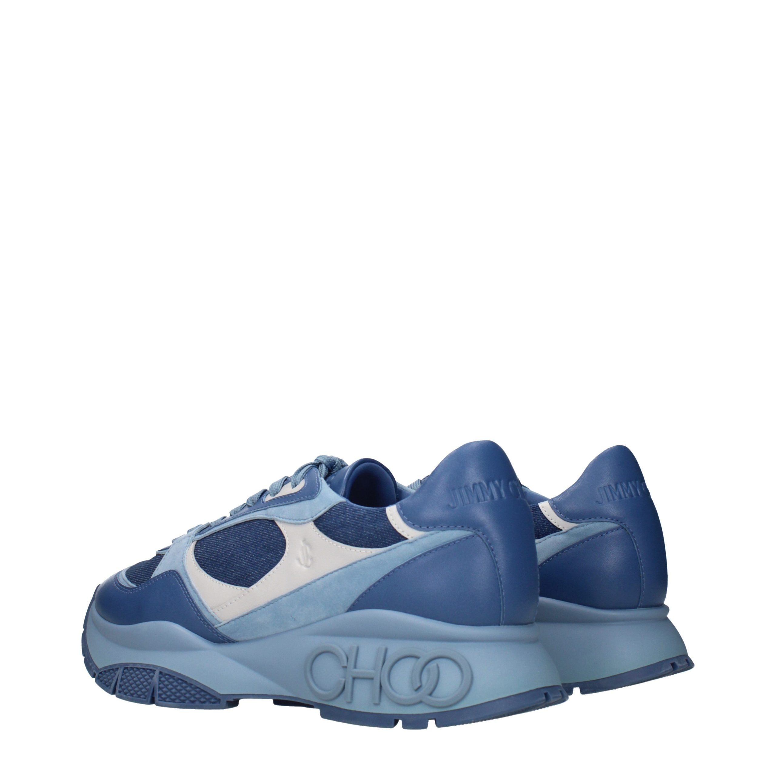 Blue Fabric Sneakers