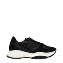 Black Fabric Athletic Sneakers
