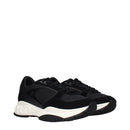 Black Fabric Athletic Sneakers