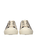 Beige Fabric Low Top Sneakers