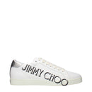 White Leather Low Top Sneakers