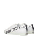 White Leather Low Top Sneakers