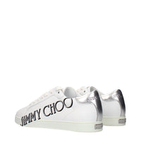 White Leather Low Top Sneakers
