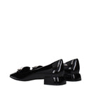 Black Leather Slip-On Loafers