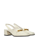 Beige Leather Slip-On Loafers