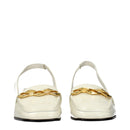 Beige Leather Slip-On Loafers