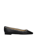 Black Leather Ballet Flats