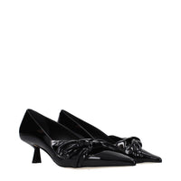 Black Leather Pumps