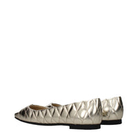 Gold Leather Ballet Flats