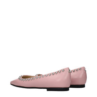 Pink Leather Ballet Flats