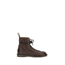 Brown Calf Leather Bos Taurus Lace-Up Boots