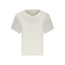 White Cotton Women T-Shirt