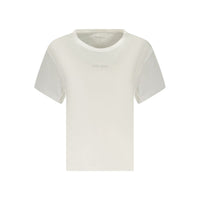 White Cotton Women T-Shirt