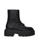 Black Leather Ankle Boots