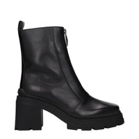 Black Leather Ankle Boots