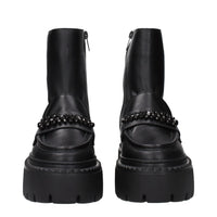 Black Leather Ankle Boots