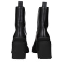 Black Leather Ankle Boots