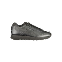 Black Polyurethane Men's Sneaker