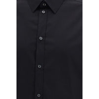 Black Cotton Dress Shirt