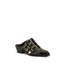 Black Calf Leather Bos Taurus Mules