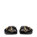 Black Leather Platform Sandals