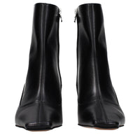 Black Leather Ankle Boots