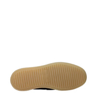 Blue Leather Slip-On Loafers