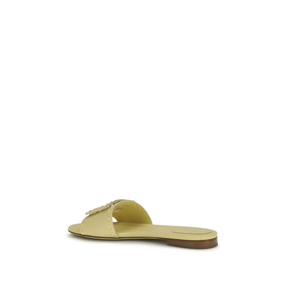 Beige Calf Leather Bos Taurus Sandals