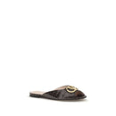 Brown Calf Leather Bos Taurus Flat Sandals