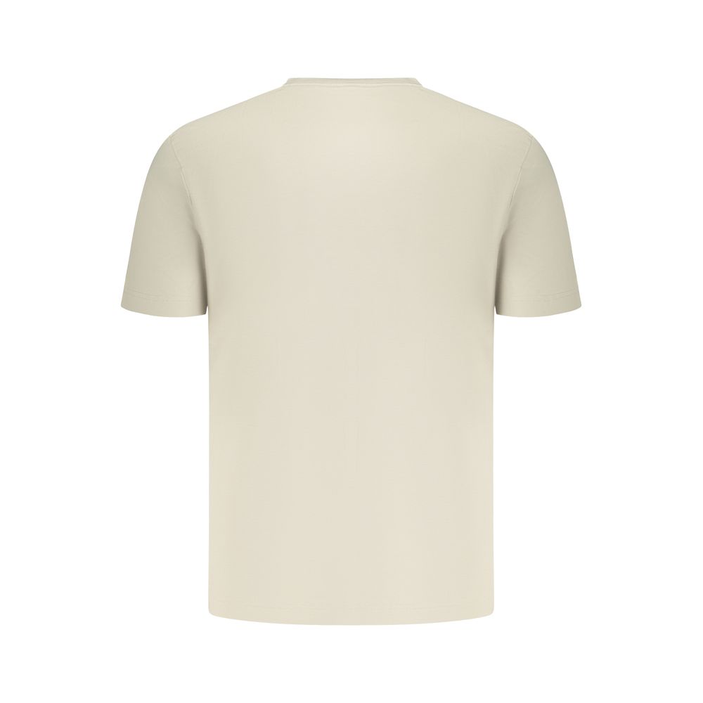 Beige Cotton Men T-Shirt