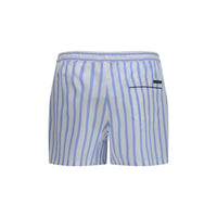Blue Cotton Bermuda Shorts