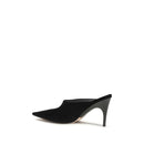 Black Suede Leather Mules