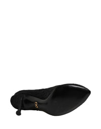 Black Taormina Lace Socks Boots Pumps Shoes