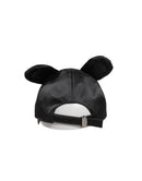 Men Black Velvet Animal Ears Baseball Cap Hat