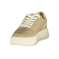 Beige Polyurethane Women's Sneaker