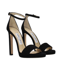 Black Leather Platform Sandals