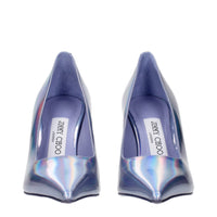 Purple Leather High Heel Pumps