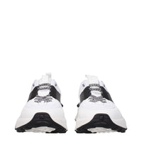 White Fabric Athletic Sneakers