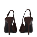 Brown Leather High Heel Pumps